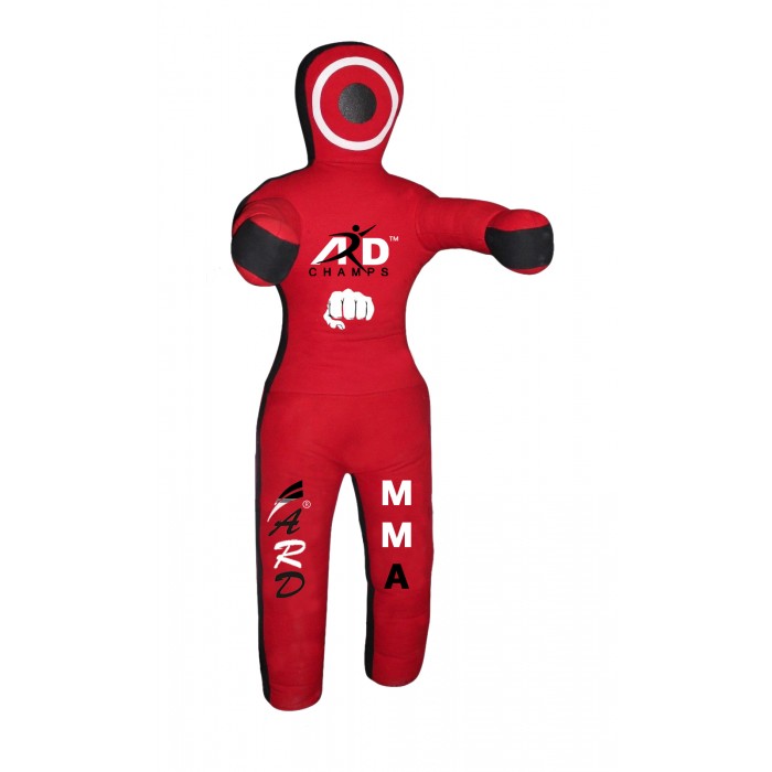 ARD CHAMPS™ Brazilian Jiu Jitsu Grappling Red Canvas Dummy MMA Wrestling Judo Martial Arts